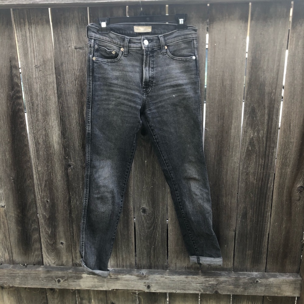 Gap high rise slim straight grey vintage wash